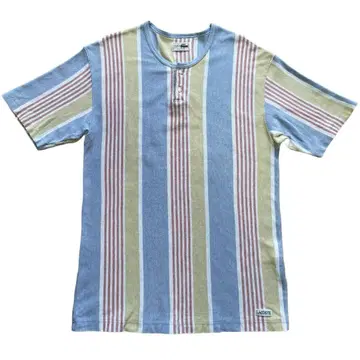 티셔츠 CHEMISE LACOSTE 헨리넥 멀티 스트라이프 구제 의류