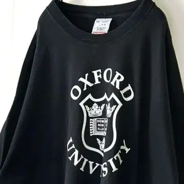 스크린 스타즈 옥스퍼드 대학 티셔츠 2XL 블랙 검정 구제 의류