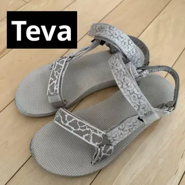 Teva 스포츠 샌들 베이지 애니멀 무늬 25cm