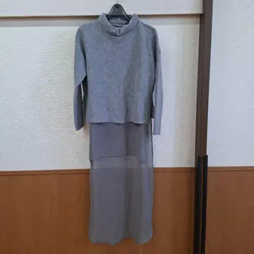 자라 터틀넥 레이어드 원피스