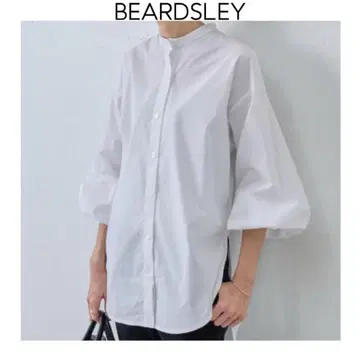 BEARDSLEY 비어즐리 개더 커프스 셔츠 화이트 화이트 블라우스