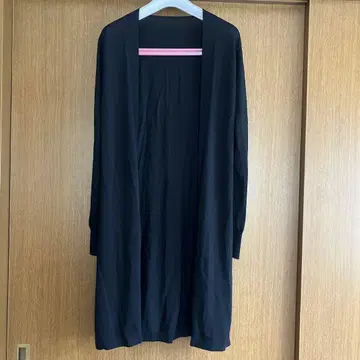띠어리 접촉 냉감 롱 가디건 블랙