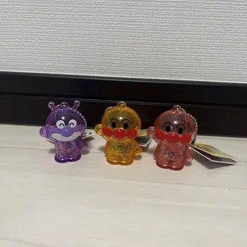 가자! 호빵맨 바스락 바스락 클리어 키링 3종 세트