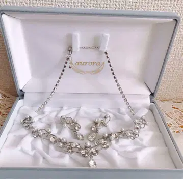 7월말까지 판매? aurora 스와로브스키 웨딩 목걸이 & 귀찌