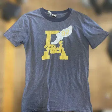 Abercrombie & Fitch 자수 로고 티셔츠 M 네이비