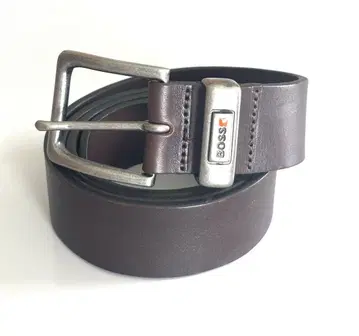 보스 BOSS 다크 브라운 가죽 벨트
