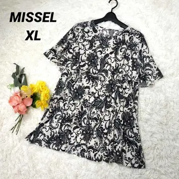 missel 미젤 튜닉 티셔츠 페이즐리 일본제 빅 사이즈