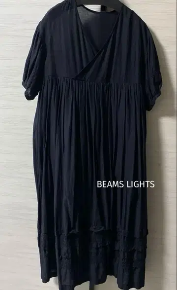 빔즈 / 자수 레이스 원피스 블랙