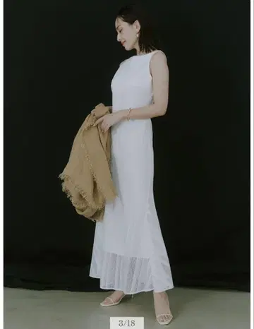 지오메트릭 레이스 패널 원피스 anuans 아누앙스