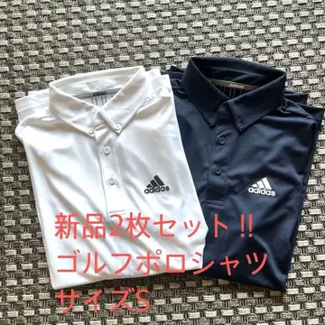 새상품 아디다스 골프 피케 셔츠 블랙 화이트 S 2장 세트!