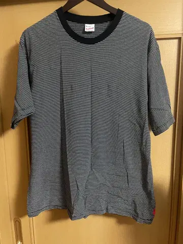 헬스니트 Healthknit 내로우 보더 크루넥 반팔 티셔츠