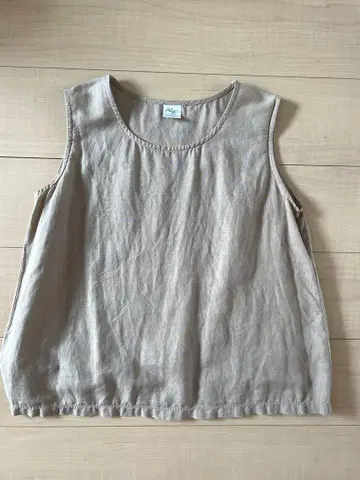 me.wear 린넨 코튼 탱크탑 베이지