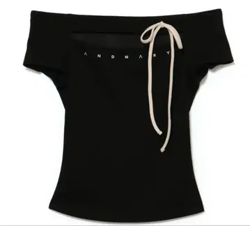 andmary Dada ribbon tops black 앤드 마리