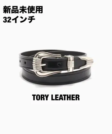 새상품 TORY LEATHER 웨스턴 벨트 32인치 블랙