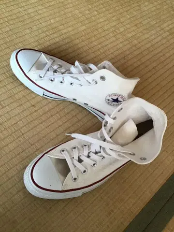 CONVERSE ALL STAR 화이트 캔버스 스니커즈 US 9