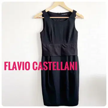 FLAVIO CASTELLANI 블랙 슬리브리스 원피스