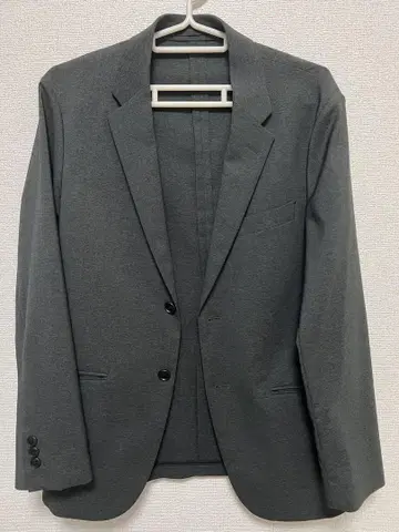 유니클로 슬림 핏 자켓 그레이