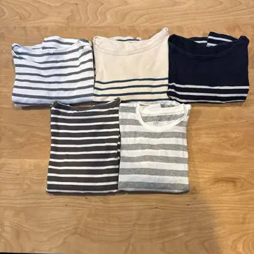MUJI 보더 원피스 3개, 티셔츠 2개 세트로!