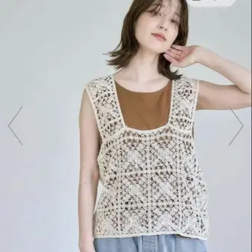 스튜디오 클립 크로셰 레이스 뷔스티에 내추럴