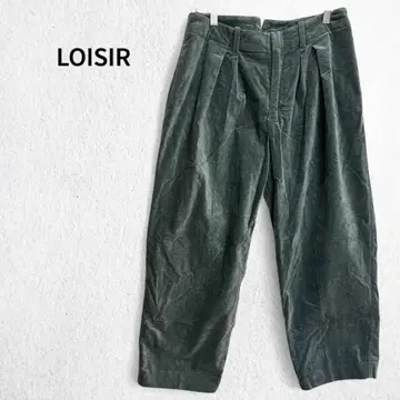 로와질 턱 팬츠 스트레치 코튼 혼방 와이드 캐주얼 무지