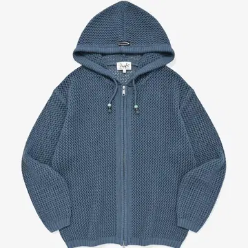 PHYPS 블루 Mesh Hooded Knit Zip-Up 후드티