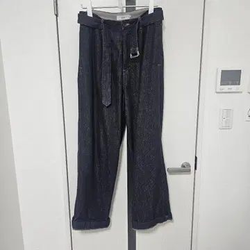 그라프페이퍼 20SS 벨트 데님 팬츠 와이드