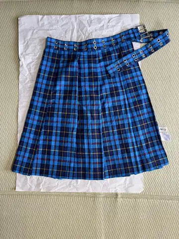 RE. 아루이도트 나카 리이사 레이어드 스커트 블루