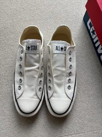 미사용/CONVERSE ALL STAR 화이트 슬립온