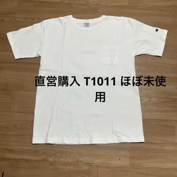 Champion T1011 헤비 웨이트 티셔츠 L 화이트 USA
