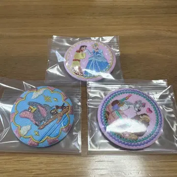 디즈니 자수 캔뱃지 3종 세트 신데렐라