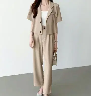 셋업 반팔 자켓