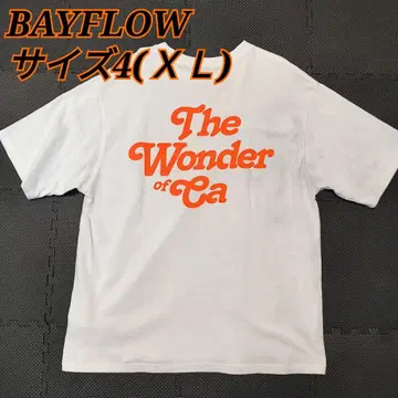 BAYFLOW 티셔츠 상쾌한 백 프린트 사이즈 4(XL)