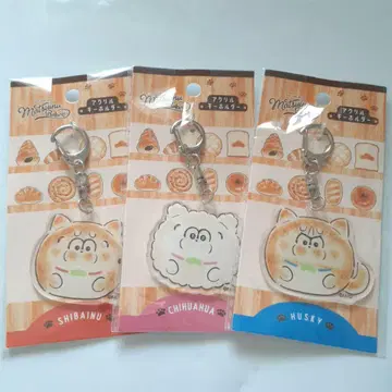 마쓰이누이 귀여운 과자 빵 아크릴 키링 베이커리 3종 세트
