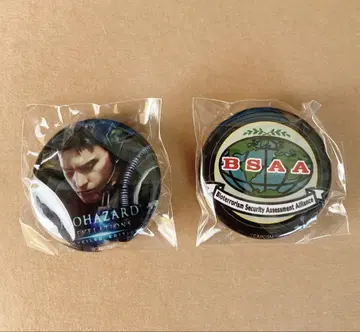 바이오하자드 리베레이션즈 크리스 BSAA 캔뱃지 2개 세트