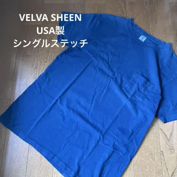 VELVA SHEEN 포켓이 있는 티셔츠 L USA제 싱글 스티치