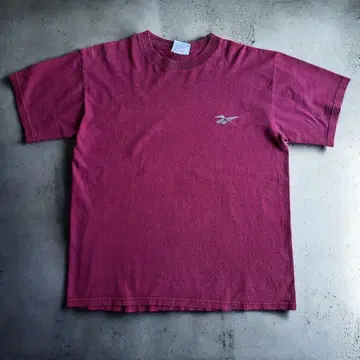 90s USA제 리복 자수 로고 티셔츠 보르도 L 빈티지