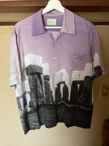 Aries Stonehenge Hawaiian Shirt 반팔 셔츠