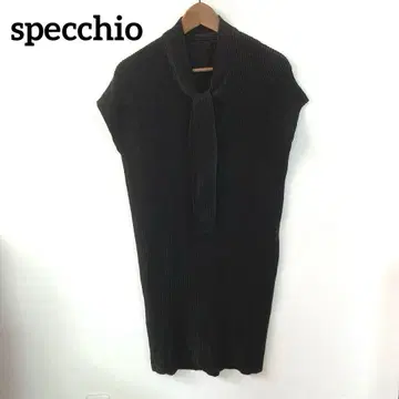 스페치오 SPECCHIO 셔틀 플리츠 보타이 튜닉 원피스