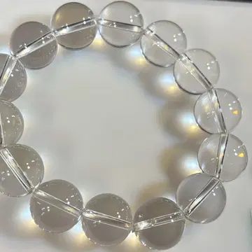 거대한 빅볼 약 15mm 천연 수정 팔찌 AA 랭크