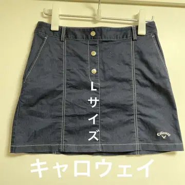 캘러웨이 네이비 데님 미니 스커트