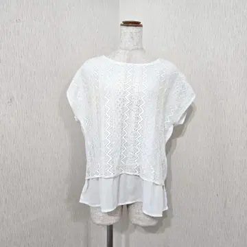 RAY CASSIN 전체 레이스 프렌치 슬리브 블라우스 (F)