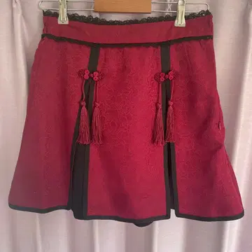 Dearmylove 스커트 차이나 스타일 와인 레드