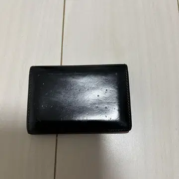 블랙 가죽 명함지갑