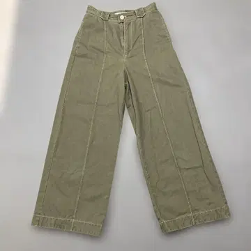 MOUSSY 와이드 팬츠 하이웨스트 카키