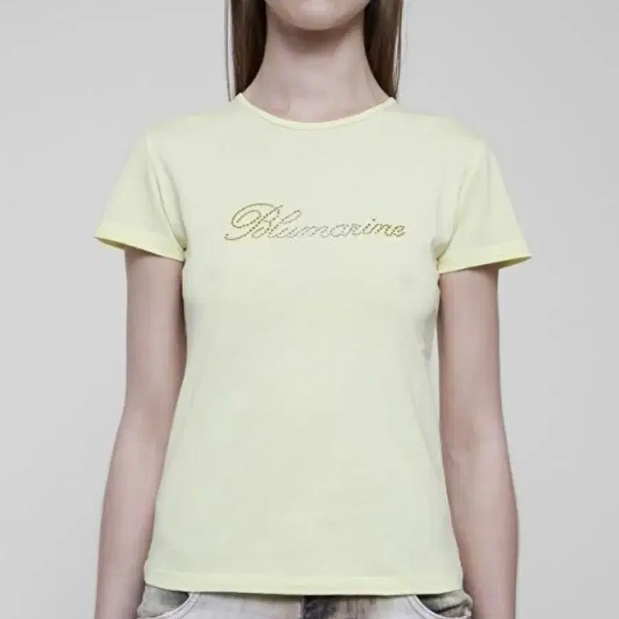 Blumarine Short Sleeve T-Shirt Lemon Color on Bunjang Global
