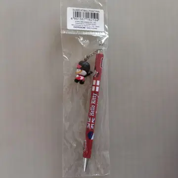 헬로키티 스트랩 펜 영국 국기 디자인