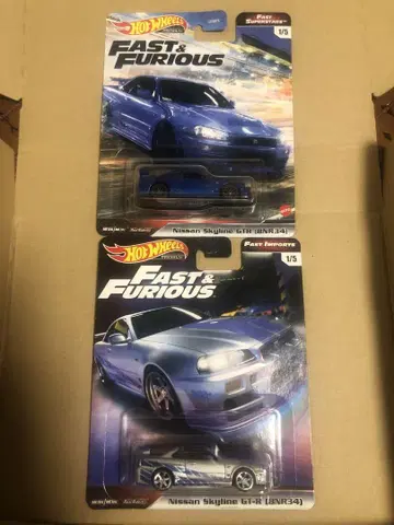 핫휠 Nissan skylin GT-R bnr34 2대 세트