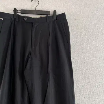 90's~00's 실크 와이드 슬랙스 블랙 헤링본