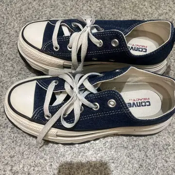 CONVERSE 네이비 데님 통굽 스니커즈 22.5cm