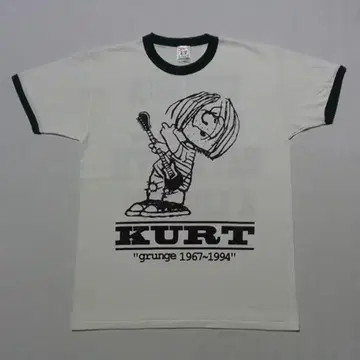 NIRVANA 닐바나 커트 코베인 링거 티셔츠 (L) 스누피 너트
